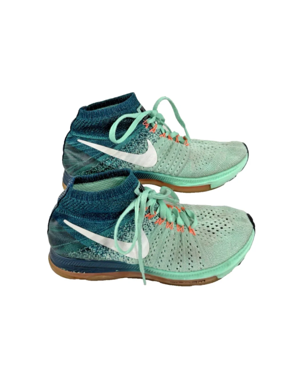 Nike LunarEpic Flyknit H2O Repel Shield Green Running Shoes 849665-300 Women 7